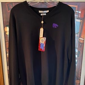 Peter Millar v neck sweater Kansas state
